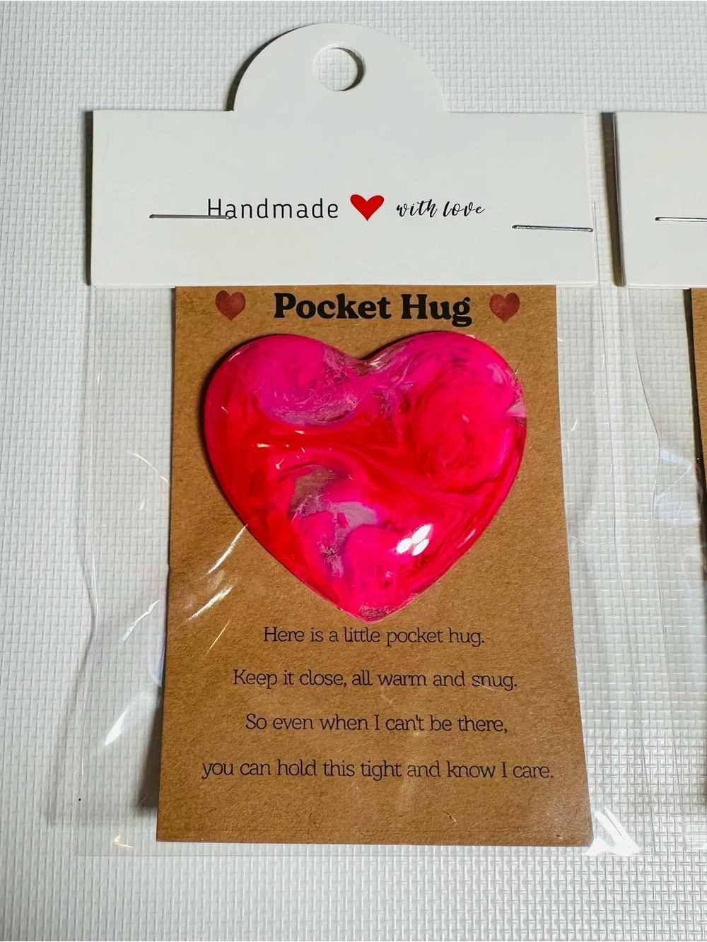 Handmade Resin Heart Pocket Hug Trio - Set of 3